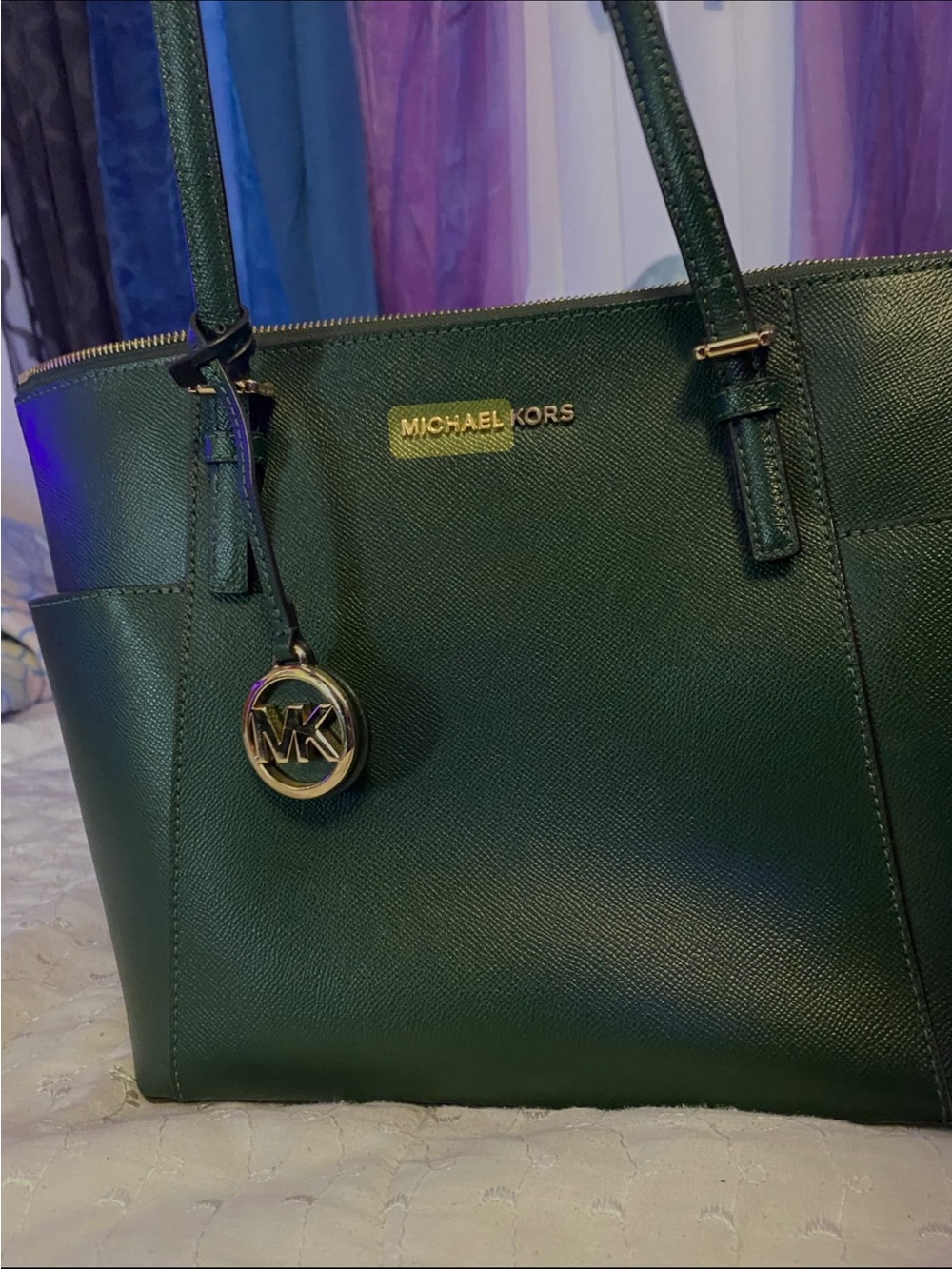 Forest green Michael Kors shoulder bag